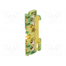 1521540000 A4C 2.5 PE; Splice terminal: rail; 2.5mm2; ways: 1; terminals: 4; yellow-green; WEIDMÜLLER