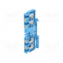 2051520000 A4C 4 BL; Splice terminal: rail; 4mm2; ways: 1; terminals: 4; blue; wemid; TS35; WEIDMÜLLER