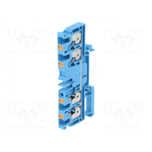 2051520000 A4C 4 BL; Splice terminal: rail; 4mm2; ways: 1; terminals: 4; blue; wemid; TS35; WEIDMÜLLER