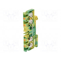 2051560000 A4C 4 PE; Splice terminal: rail; 4mm2; ways: 1; terminals: 4; yellow-green; WEIDMÜLLER