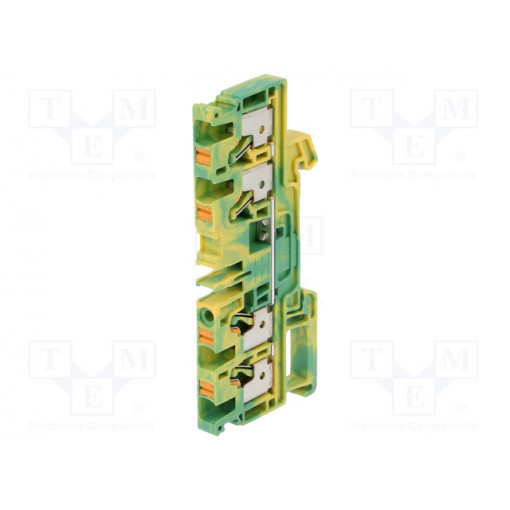 2051560000 A4C 4 PE; Splice terminal: rail; 4mm2; ways: 1; terminals: 4; yellow-green; WEIDMÜLLER