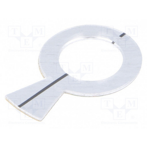 A6016019; Pointer; aluminium; self-adhesive; 16mm; Mounting: on panel; OKW