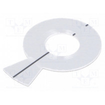 A6023019; Pointer; aluminium; self-adhesive; 23mm; Mounting: on panel; OKW