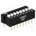 A6E-8104-N; Switch: DIP-SWITCH; Poles number: 8; ON-OFF; 0.025A/24VDC; Pos: 2; OMRON OCB