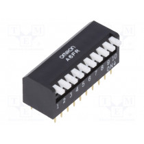 A6FR0104; Switch: DIP-SWITCH; Poles number: 10; ON-OFF; 0.025A/24VDC; Pos: 2; OMRON OCB