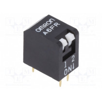 A6FR2101; Switch: DIP-SWITCH; Poles number: 2; ON-OFF; 0.025A/24VDC; Pos: 2; OMRON OCB