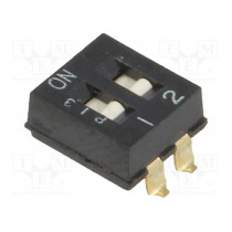 A6SN-2101; Switch: DIP-SWITCH; Poles number: 2; ON-OFF; 0.025A/24VDC; Pos: 2; OMRON OCB