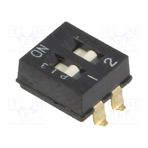 A6SN-2101; Switch: DIP-SWITCH; Poles number: 2; ON-OFF; 0.025A/24VDC; Pos: 2; OMRON OCB