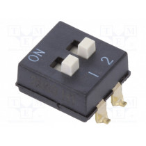 A6SN2104; Switch: DIP-SWITCH; Poles number: 2; ON-OFF; 0.025A/24VDC; Pos: 2; OMRON OCB