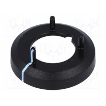 A7516010; Nut cover with pointer; ABS; black; push-in; Ø: 19.3mm; OKW