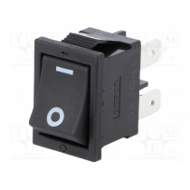 A8L1115N2; ROCKER; SPST; Pos: 2; ON-OFF; 10A/250VAC; black; none; Body: black; OMRON OCB