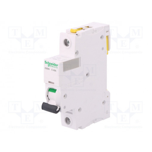 A9F04140; Circuit breaker; 230VAC; Inom: 40A; Poles: 1; DIN; Charact: C; 6kA; SCHNEIDER ELECTRIC