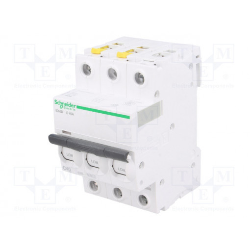 A9F04340; Circuit breaker; 400VAC; Inom: 40A; Poles: 3; DIN; Charact: C; 6kA; SCHNEIDER ELECTRIC