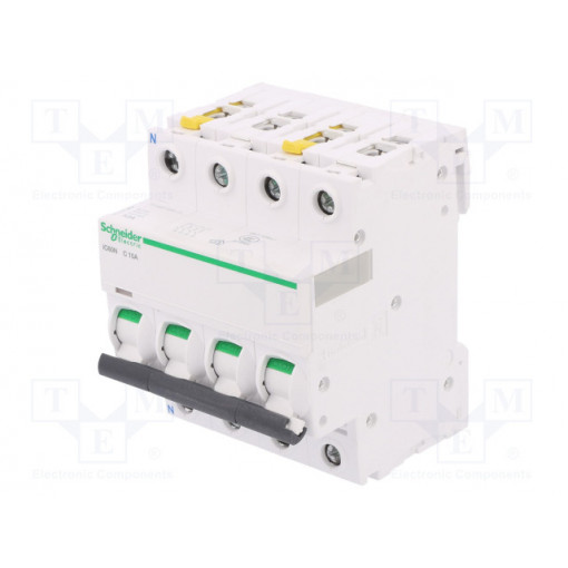 A9F04710; Circuit breaker; 400VAC; Inom: 10A; Poles: 3+N; DIN; Charact: C; 6kA; SCHNEIDER ELECTRIC