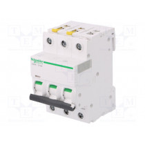 A9F05316; Circuit breaker; 400VAC; Inom: 16A; Poles: 3; DIN; Charact: D; 6kA; SCHNEIDER ELECTRIC