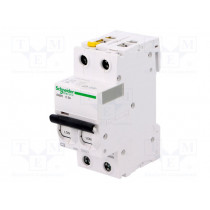 A9F07202; Circuit breaker; 400VAC; Inom: 2A; Poles: 2; DIN; Charact: C; 10kA; SCHNEIDER ELECTRIC