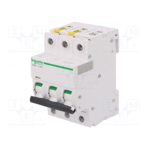 A9F07340; Circuit breaker; 400VAC; Inom: 40A; Poles: 3; DIN; Charact: C; 10kA; SCHNEIDER ELECTRIC