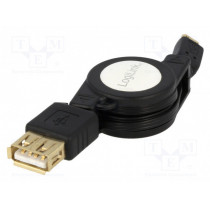 AA0069; Cable; OTG,USB 2.0; USB A socket,USB B micro plug; 0.75m; black; LOGILINK AA0069; Cable; OTG,USB 2.0; USB A socket,USB B micro plug; 0.75m; black; LOGILINK