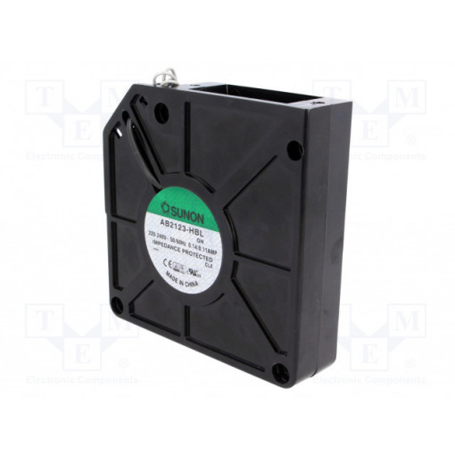 AB2123-HBL.GN; Fan: AC; blower; 230VAC; 120x120x37mm; 33.89m3/h; 48dBA; Len: 300mm; SUNON AB2123-HBL.GN; Fan: AC; blower; 230VAC; 120x120x37mm; 33.89m3/h; 48dBA; Len: 300mm; SUNON