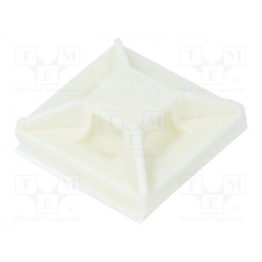 ABM1M-A-M; Self-adhesive cable holder; polyamide; white; Tie width: 2.5mm; PANDUIT