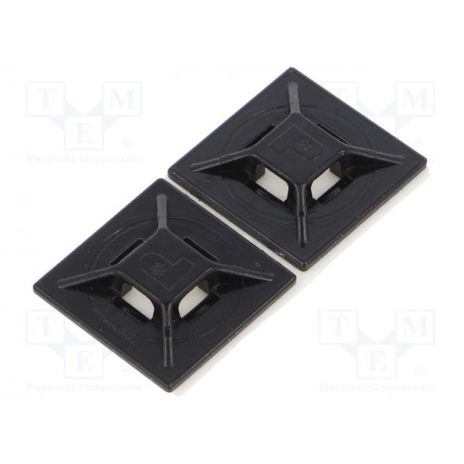 ABMM-AT-C0; Self-adhesive cable holder; ABS; black; Tie width: 2.5÷4.8mm; PANDUIT