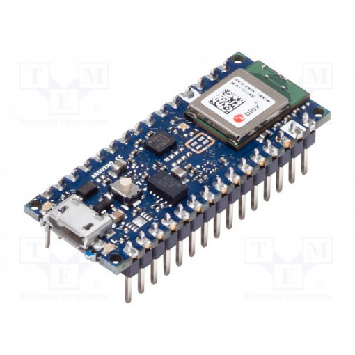 ARDUINO NANO 33 BLE WITH HEADERS; Arduino; 64MHz; 3.3VDC; Flash: 1000kB; SRAM: 256kB; I2C,SPI,USART; ARDUINO