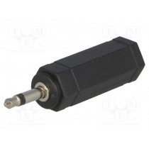 ; Adapter; Jack 3.5mm plug,Jack 6.35mm socket; mono; 