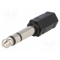 ; Adapter; Jack 3.5mm socket,Jack 6.35mm plug; stereo; 