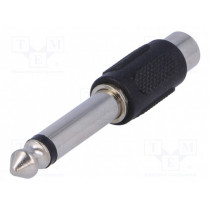 ; Adapter; Jack 6.35mm plug,RCA socket; mono; 