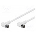 11524; Cable; 75Ω; 10m; shielded, twofold; white; Goobay