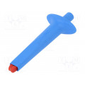 68.9485-23; Clip-on probe; crocodile; blue; 9.2mm; L: 90.2mm; STÄUBLI