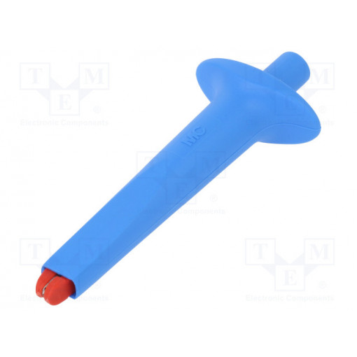 68.9485-23; Clip-on probe; crocodile; blue; 9.2mm; L: 90.2mm; STÄUBLI