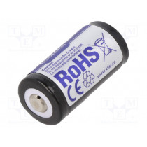 16340 650 1.95A BUTTON TOP; Re-battery: Li-Ion; 16340; 3.7V; 650mAh; Ø16x34mm; 1.95A; XTAR