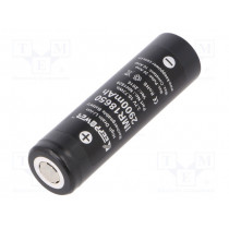 IMR18650 2900MAH HIGH DRAIN LI-ION; Re-battery: Li-Ion; 18650,MR18650; 3.7V; 2800mAh; Ø18.5x66mm; 10A; KEEPPOWER IMR18650 2900MAH HIGH DRAIN LI-ION; Re-battery: Li-Ion; 18650,MR18650; 3.7V; 2800mAh; Ø18.5x66mm; 10A; KEEPPOWER