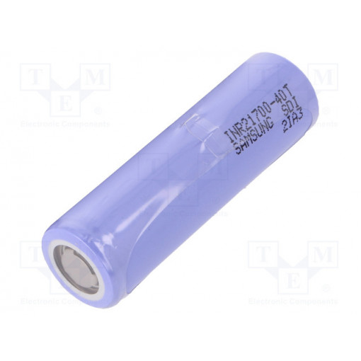 INR21700-40T; Re-battery: Li-Ion; 21700; 3.6V; 4000mAh; Ø21.22x70.3mm; 35A; SAMSUNG SDI