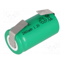 J-SC2400 BL; Re-battery: Ni-MH; SubC; 1.2V; 2400mAh; soldering lugs; Ø22x44mm; JJJ