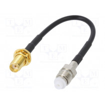 ; Antenna adapter; SMA-B socket,FME-A socket; straight; 100mm; JC Antenna ; Antenna adapter; SMA-B socket,FME-A socket; straight; 100mm; JC Antenna