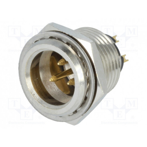 AG3MCC; Socket; XLR mini; male; PIN: 3; soldering; 5A; 0.5mm2; AMPHENOL