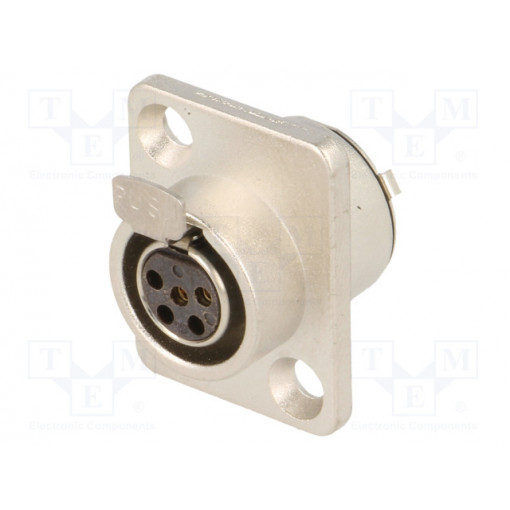 AG5FCRV; Socket; XLR mini; female; PIN: 5; soldering; 4A; 0.5mm2; AMPHENOL