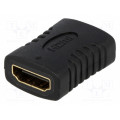 AH0006; Adapter; HDMI socket,both sides; Colour: black; LOGILINK