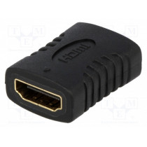 AH0006; Adapter; HDMI socket,both sides; Colour: black; LOGILINK