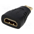 AH0009; Adapter; HDMI socket,HDMI mini plug; Colour: black; LOGILINK