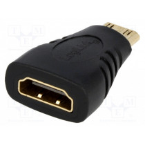 AH0009; Adapter; HDMI socket,HDMI mini plug; Colour: black; LOGILINK