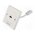 AH0014; Wall socket; white; HDMI; Mounting: wall mount; No.of sockets: 1; LOGILINK