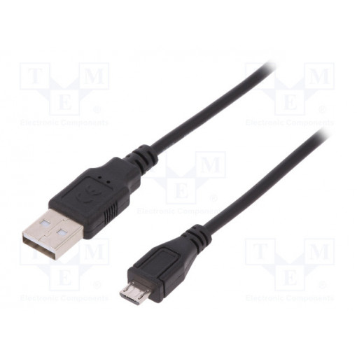 AK-300127-010-S; Cable; USB 2.0; USB A plug,USB B micro plug; nickel plated; 1m; ASSMANN AK-300127-010-S; Cable; USB 2.0; USB A plug,USB B micro plug; nickel plated; 1m; ASSMANN