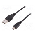 AK-300130-030-S; Cable; USB 2.0; USB A plug,USB B mini plug; nickel plated; 3m; ASSMANN