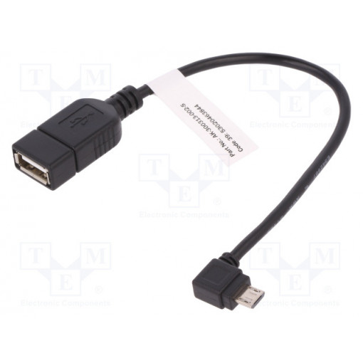 AK-300313-002-S; Cable; OTG,USB 2.0; USB A socket,USB B micro plug (angle); ASSMANN