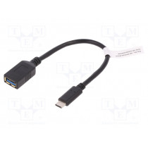AK-300315-001-S; Cable; USB 3.0; USB A socket,USB C plug; nickel plated; 150mm; ASSMANN