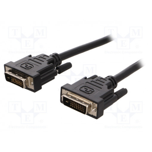 AK-320108-010-S; Cable; dual link; DVI-D (24+1) plug,both sides; 1m; black; ASSMANN