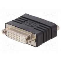 AK-320503-000-S; Adapter; DVI-I (24+5) socket,both sides; Colour: black; ASSMANN